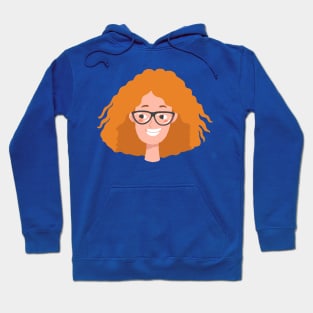 Ginger curly girl avatar Hoodie